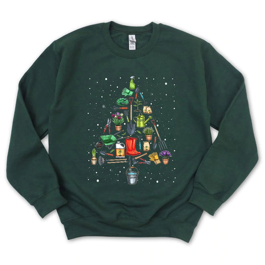 Garden Christmas Tree Sweatshirt