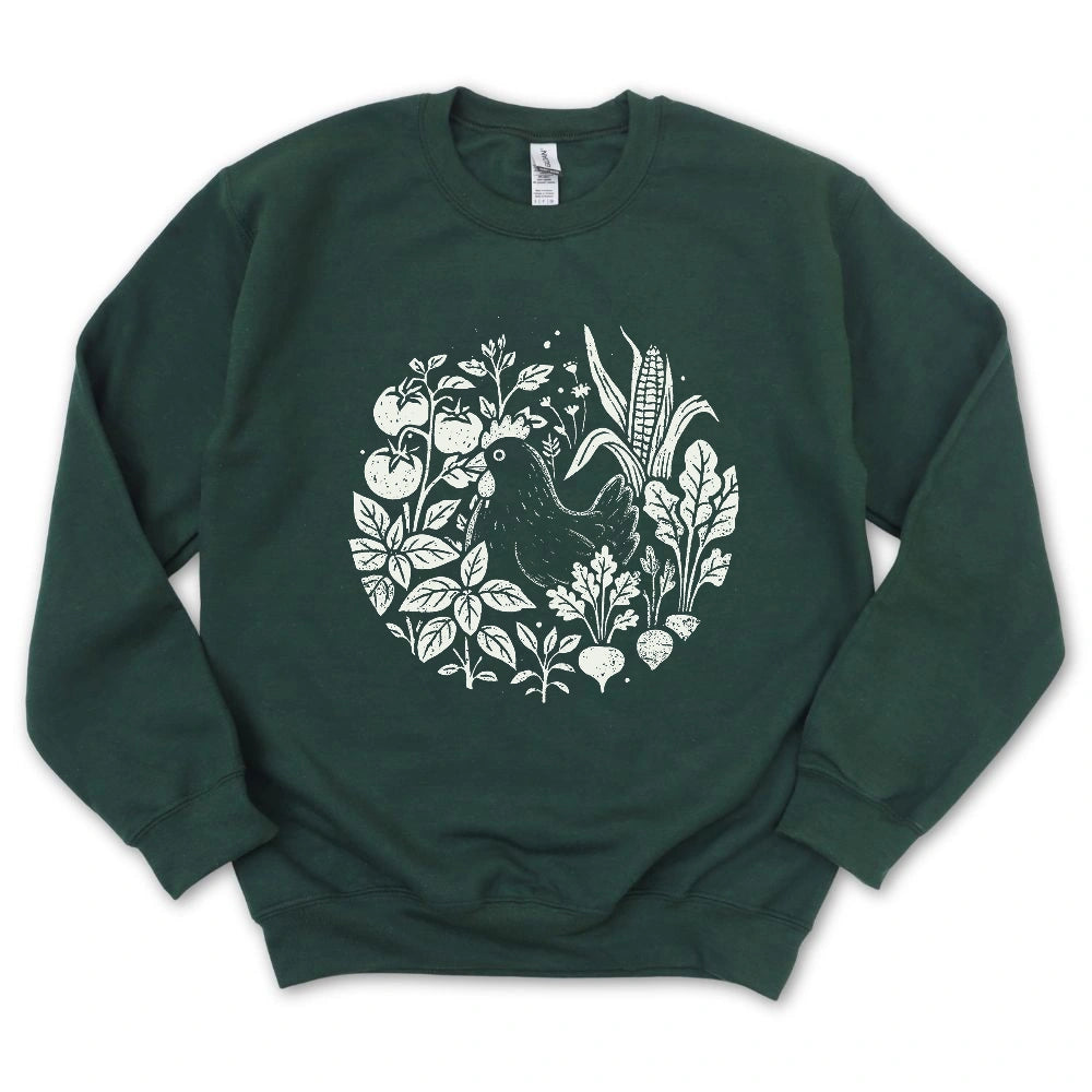 Hens and Vegetables Sweatshirt
