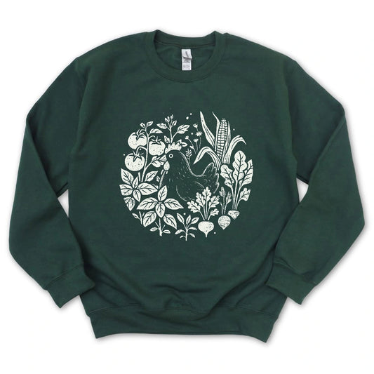 Hens and Vegetables Sweatshirt