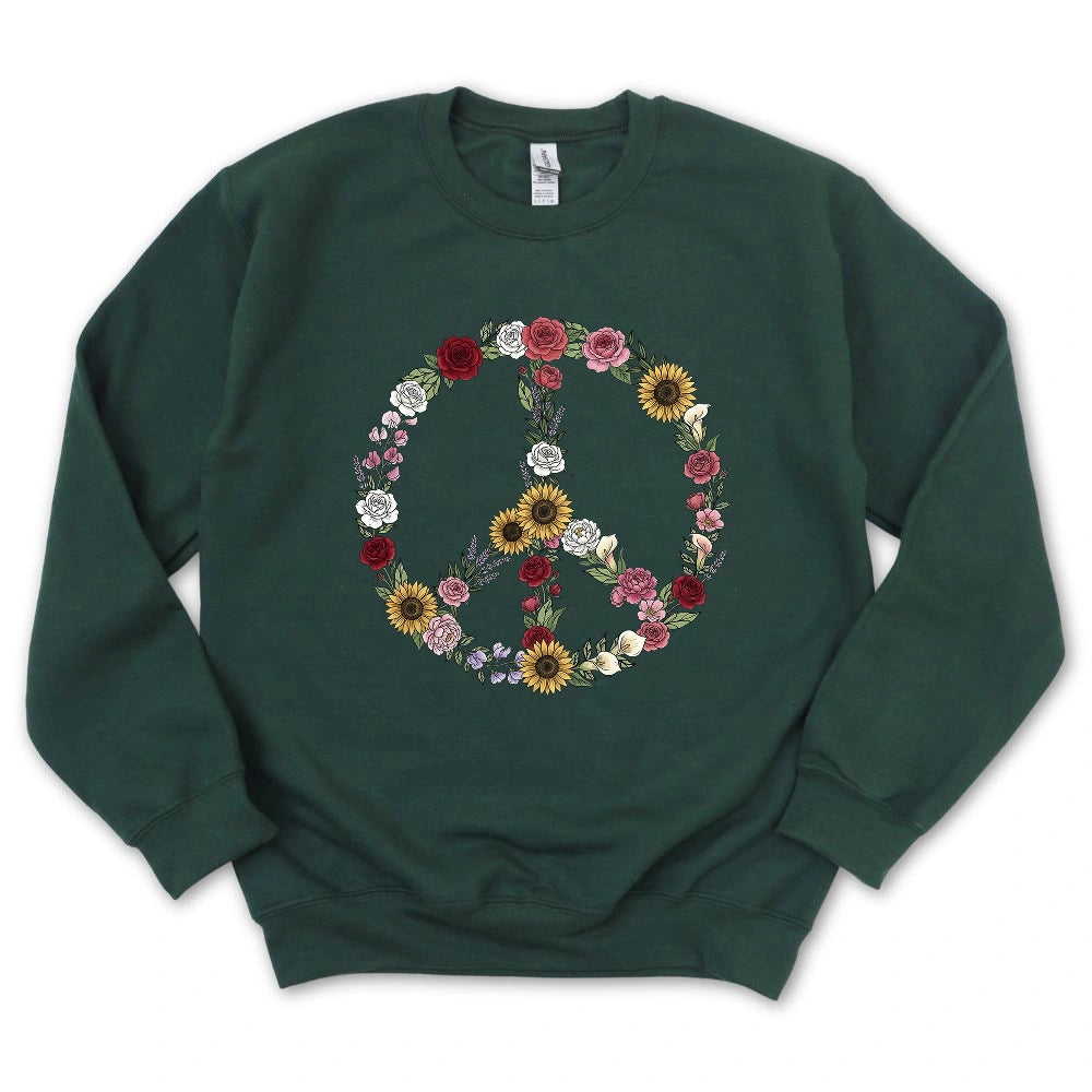 Peace Love Flowers Sweatshirt
