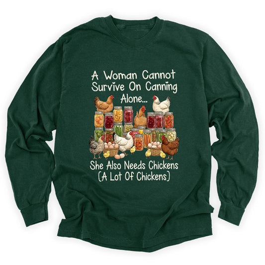 Canning & Chickens Lover Long Sleeve T-shirt