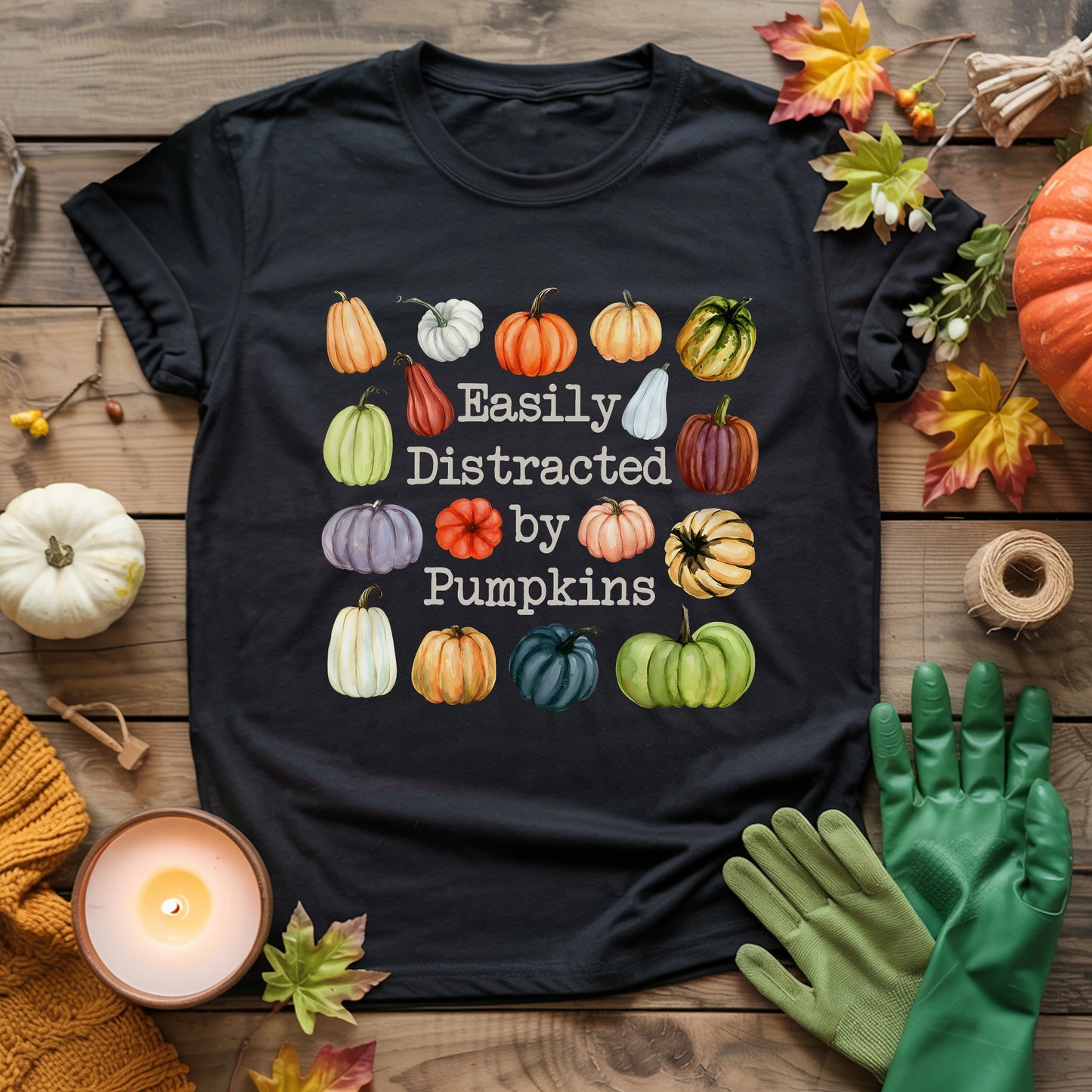 Easily Distracted By Pumpkins T-shirt