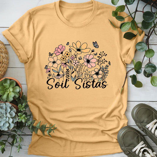 Wildflowers Soil Sistas T-shirt