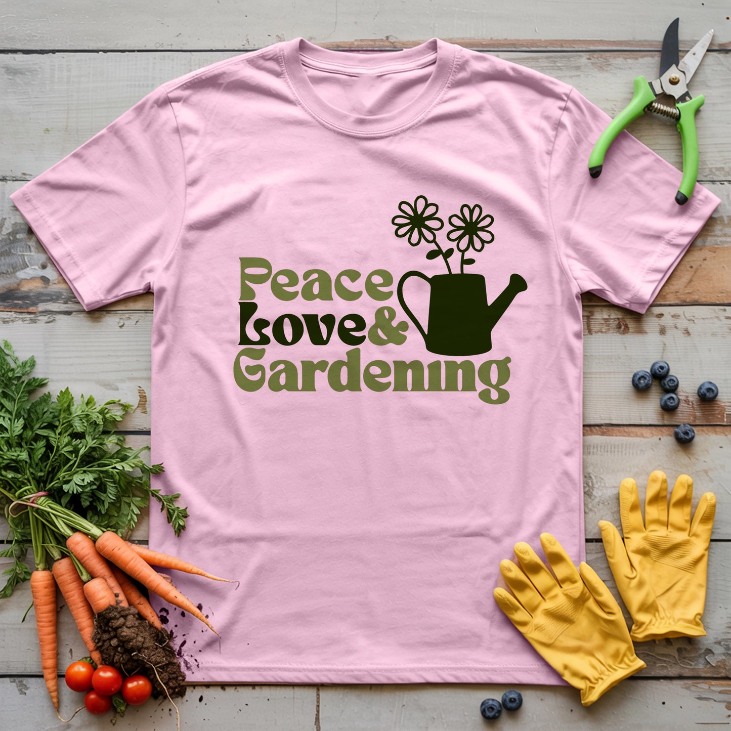 Peace Love & Gardening T-Shirt