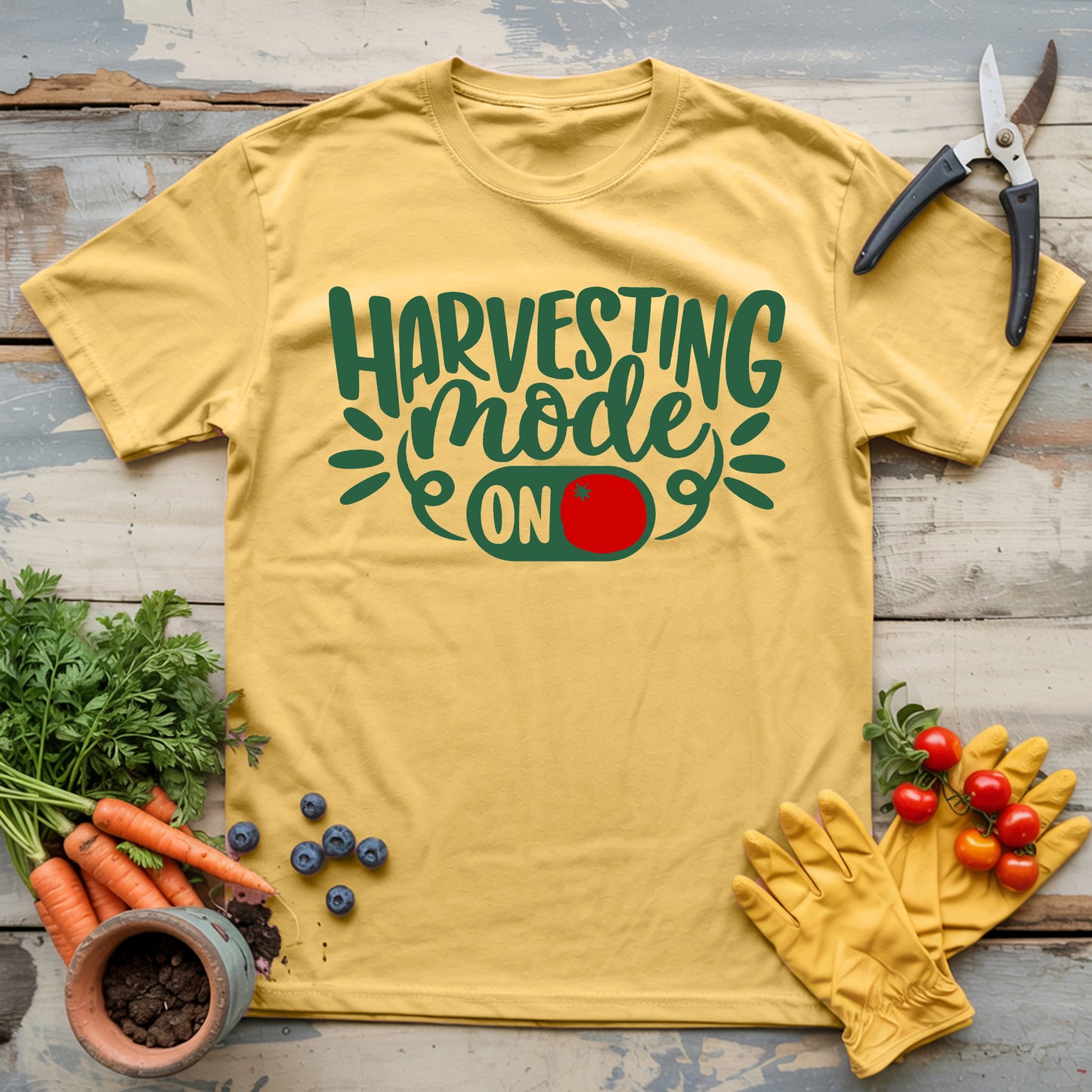 Harvesting Mode On T-Shirt