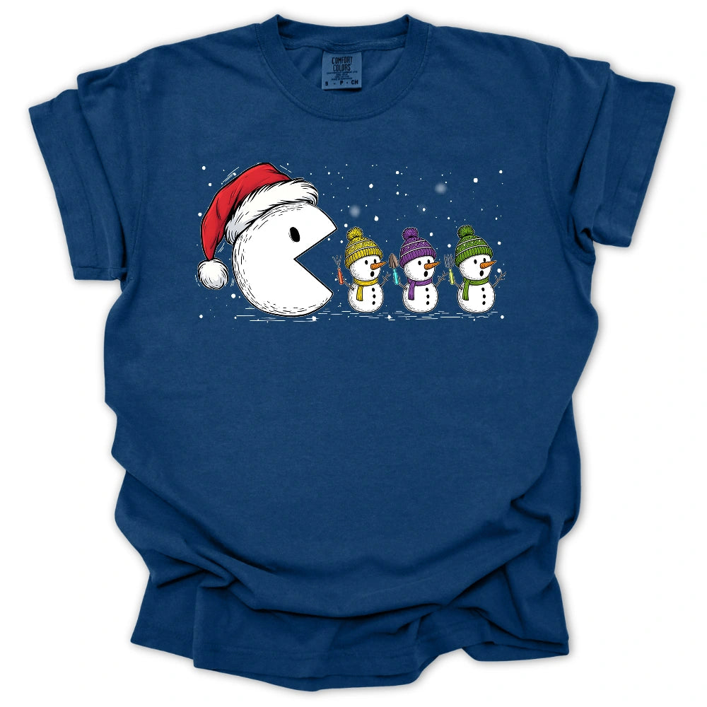 Pacman Snowman T-Shirt