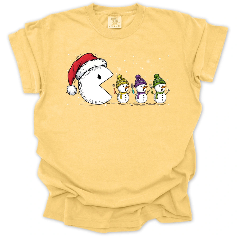 Pacman Snowman T-Shirt
