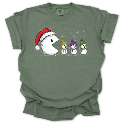 Pacman Snowman T-Shirt
