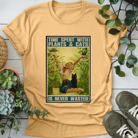 Spend Time With Plants & Cats T-shirt