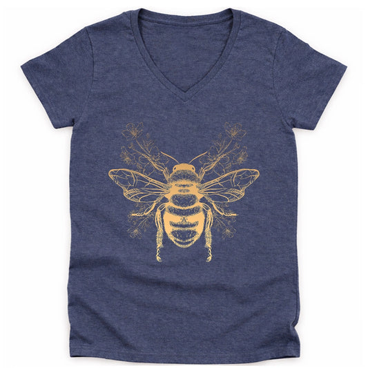 Bee Flower Lady V-neck