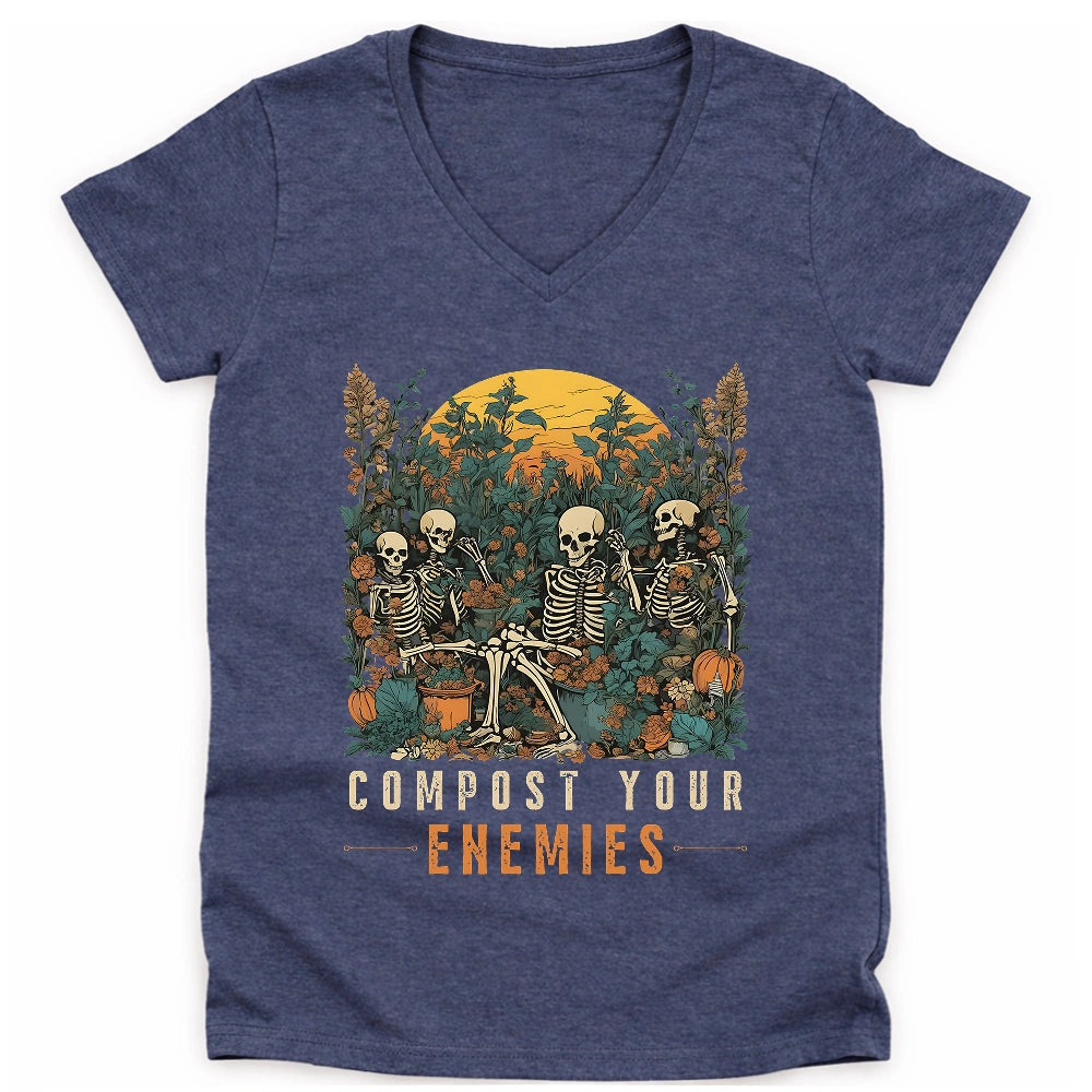 Compost Your Enemies Lady V-neck
