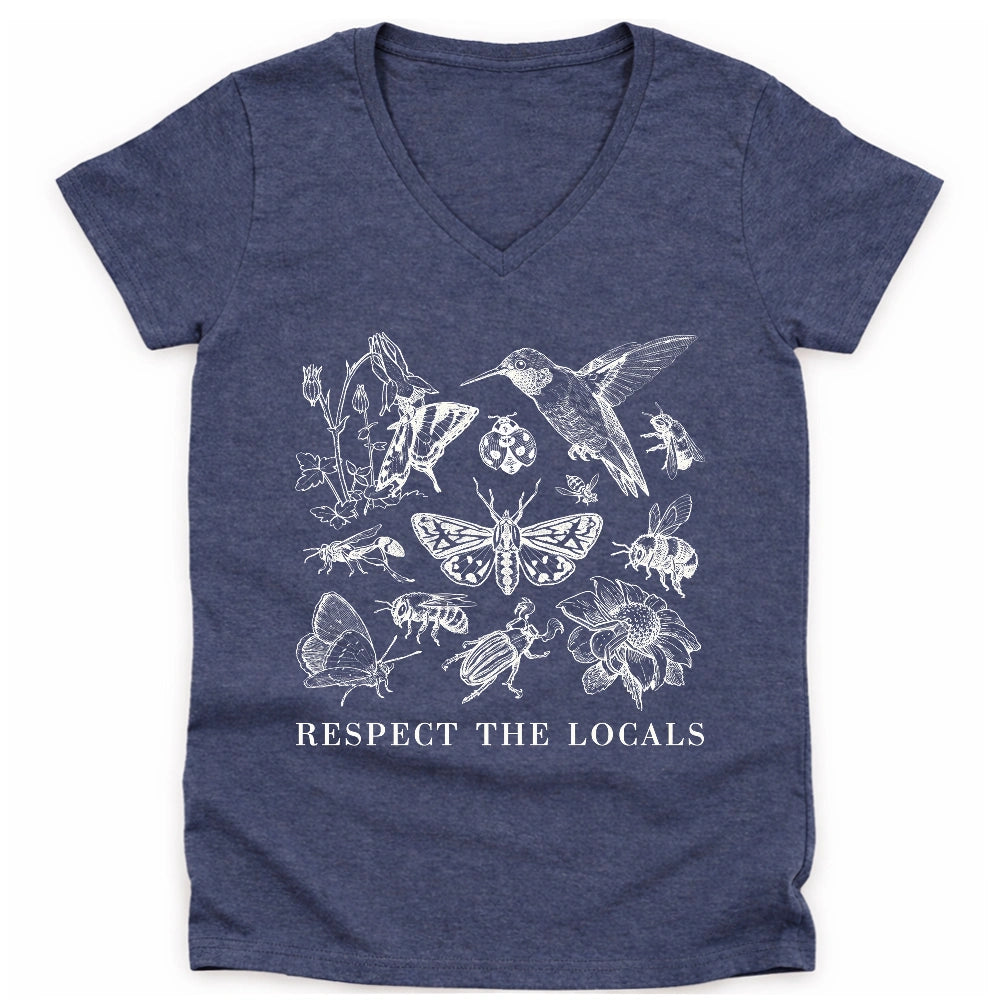 Respect The Locals Lady V-neck