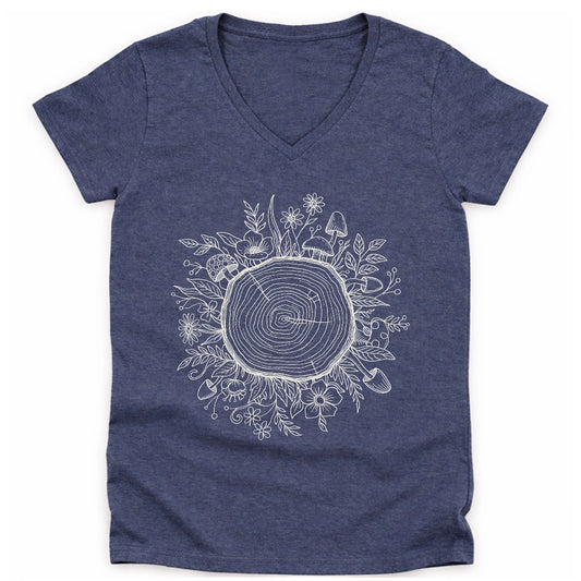 Rings of Time Lady V-neck