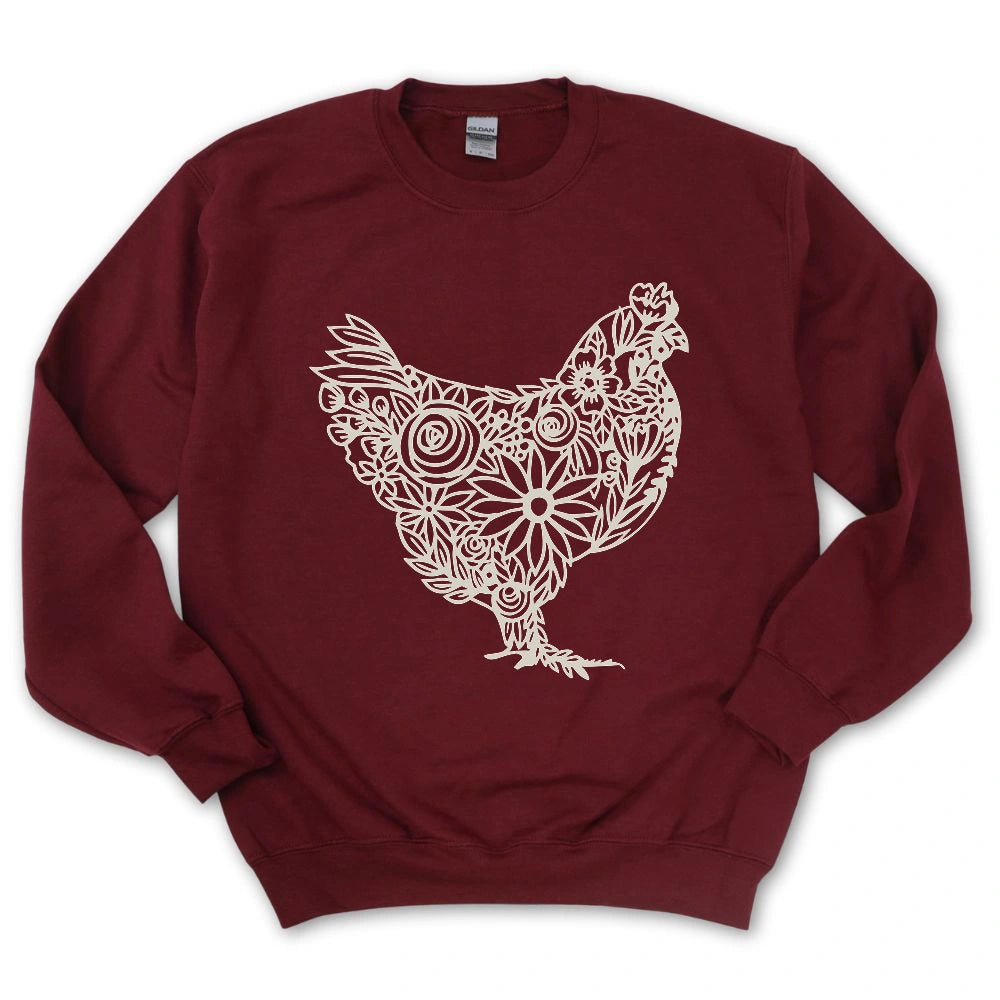 Garden Blossom Chicken Sweatshirt