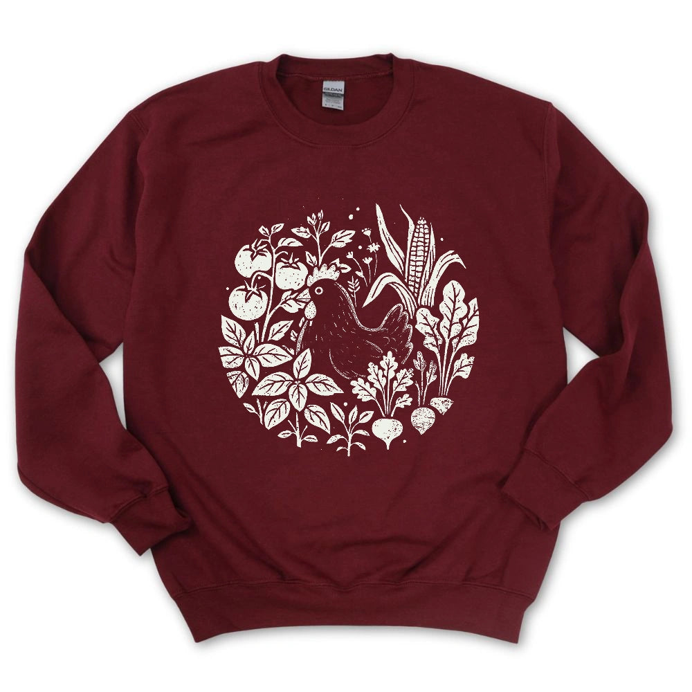 Hens and Vegetables Sweatshirt