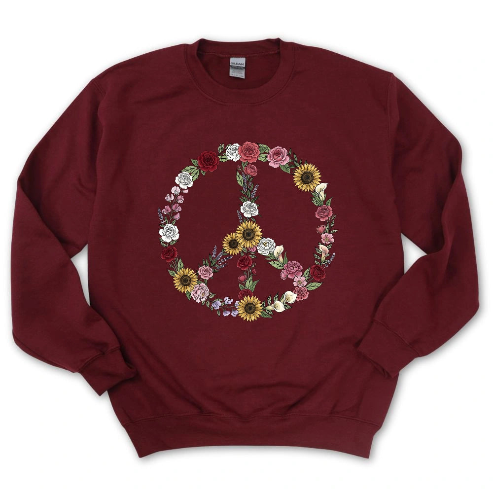 Peace Love Flowers Sweatshirt