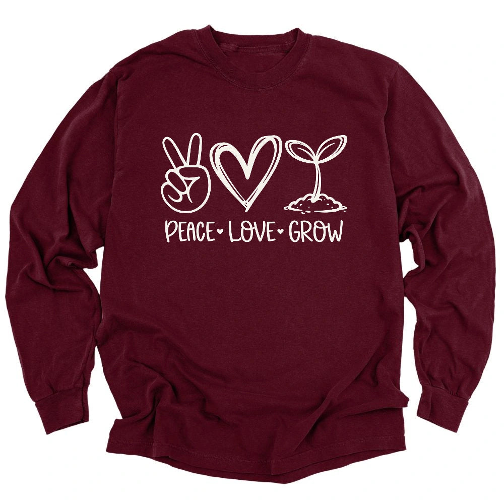 Peace Love Grow Long Sleeve T-shirt