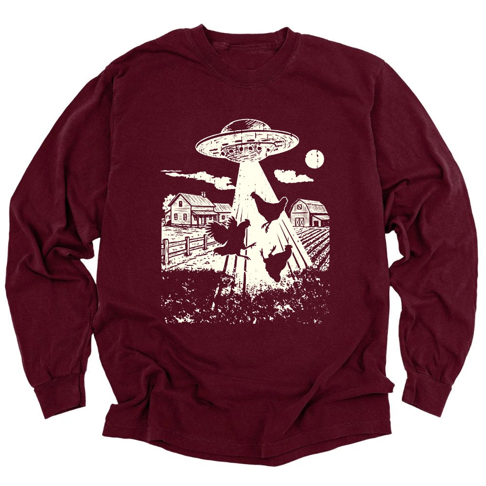 UFO Chickens Long Sleeve T-shirt
