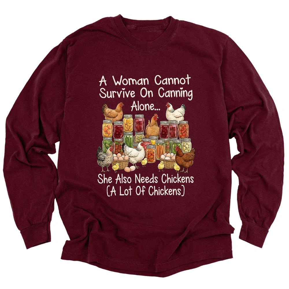 Canning & Chickens Lover Long Sleeve T-shirt