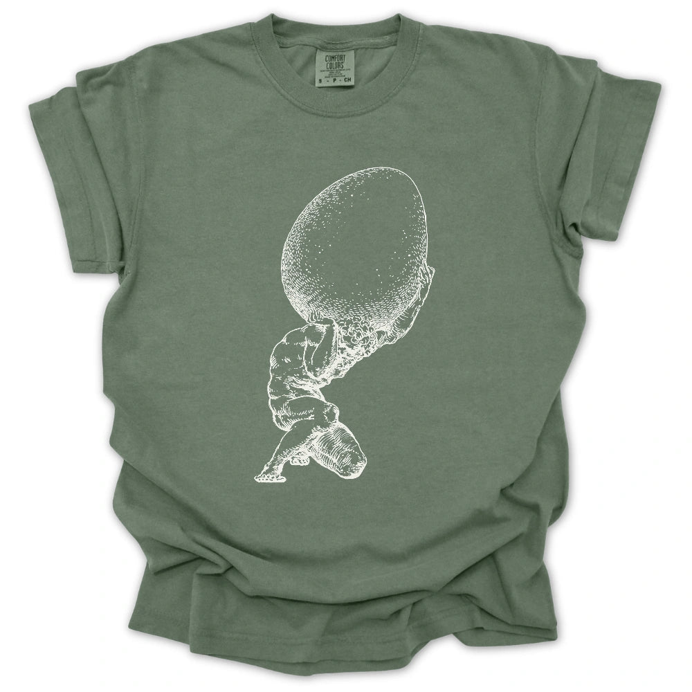 Atlas Holding The Egg T-Shirt