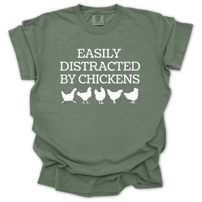 Easily Distracted By Chickens T-Shirt