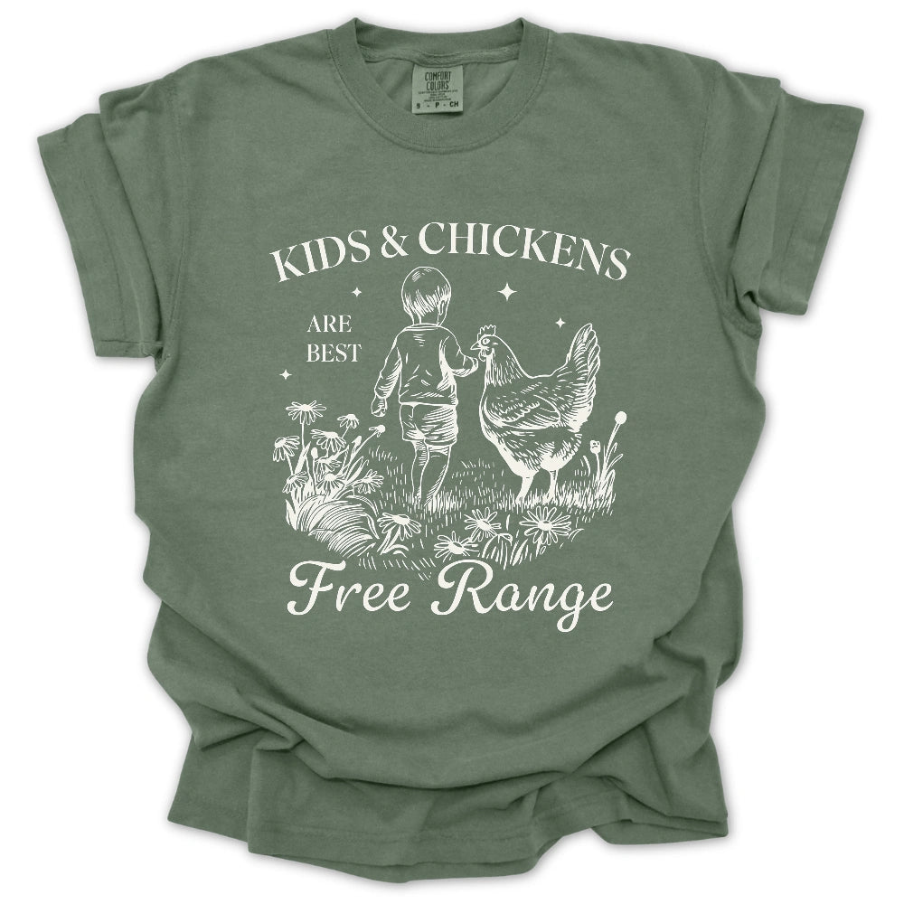 Free Range Kids & Chickens T-Shirt
