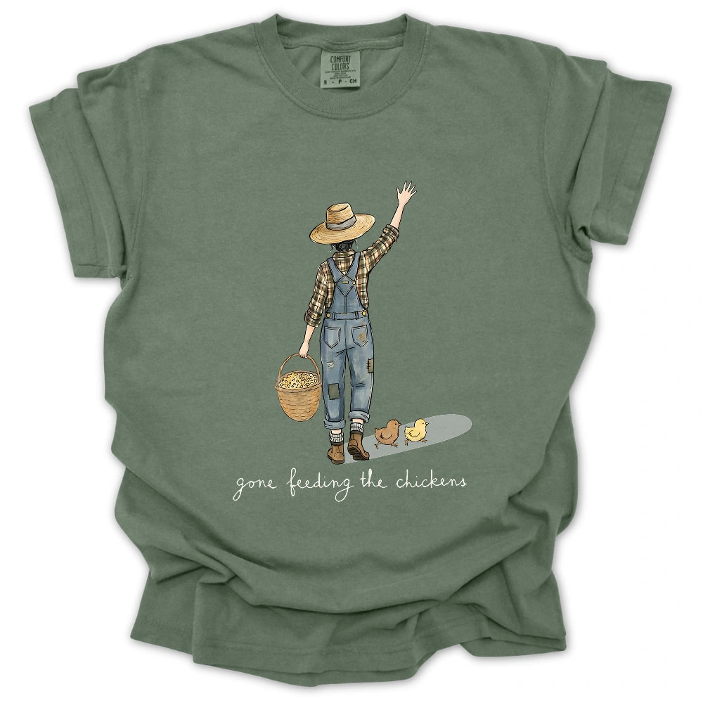 Gone Feeding The Chickens T-Shirt