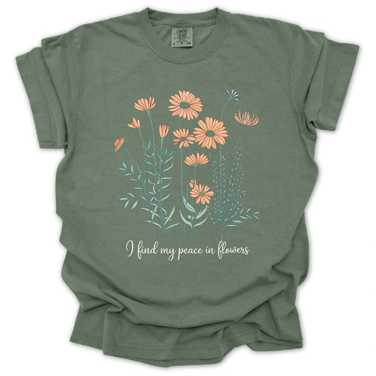 Peace In Flowers T-shirt