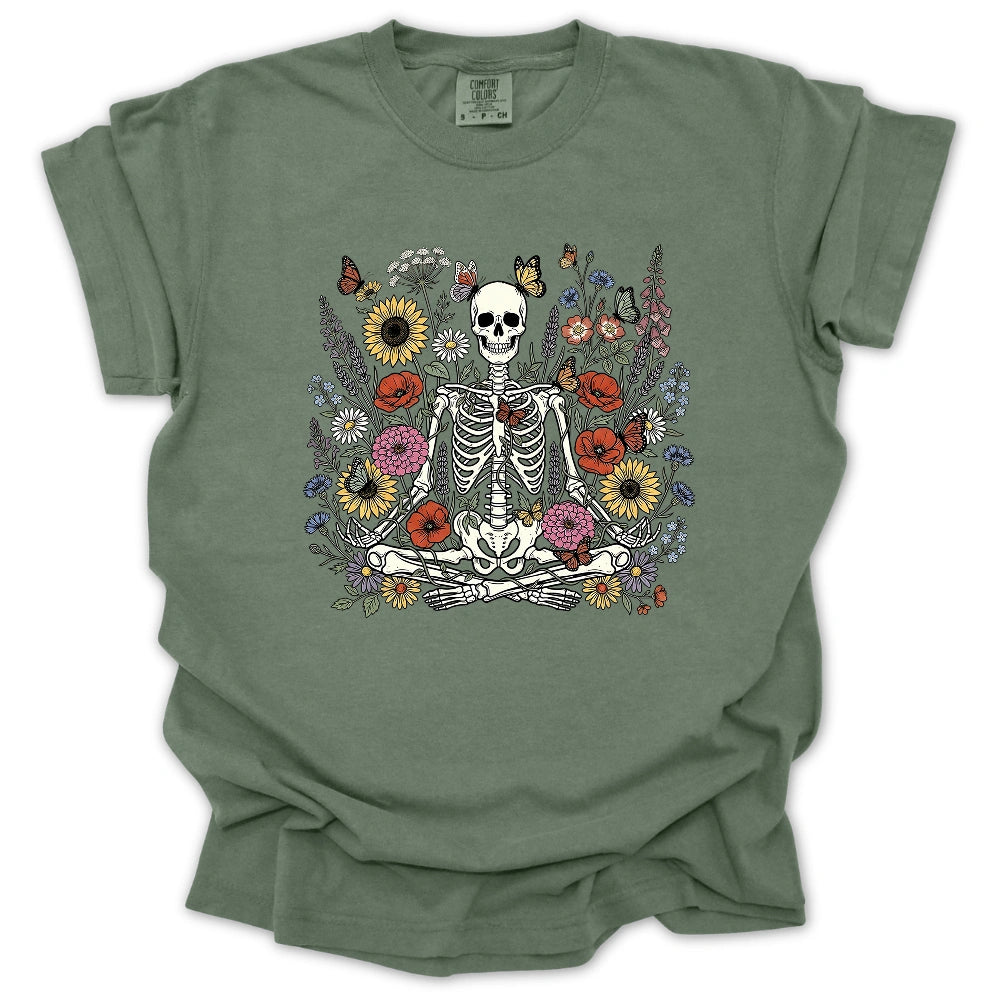 Skeleton in Bloom T-shirt