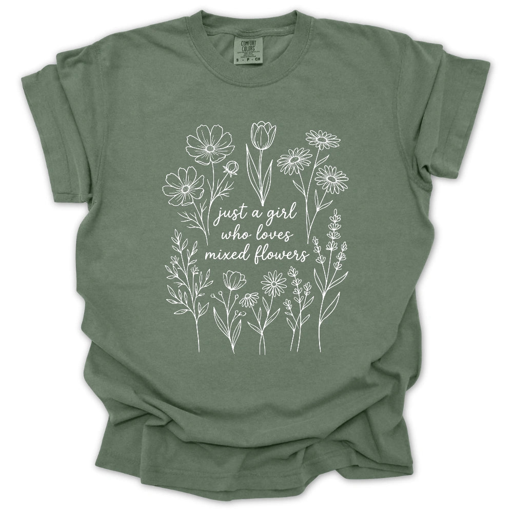 Who Loves Mixed Flowers T-shirt