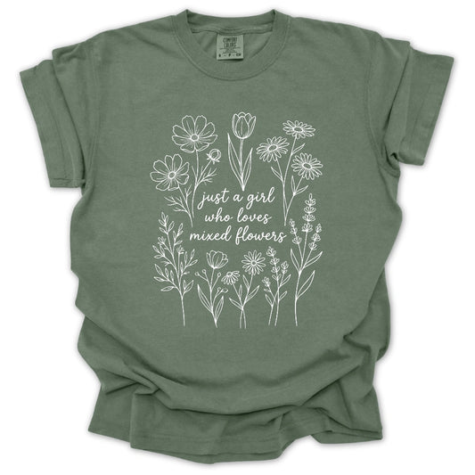 Who Loves Mixed Flowers T-shirt