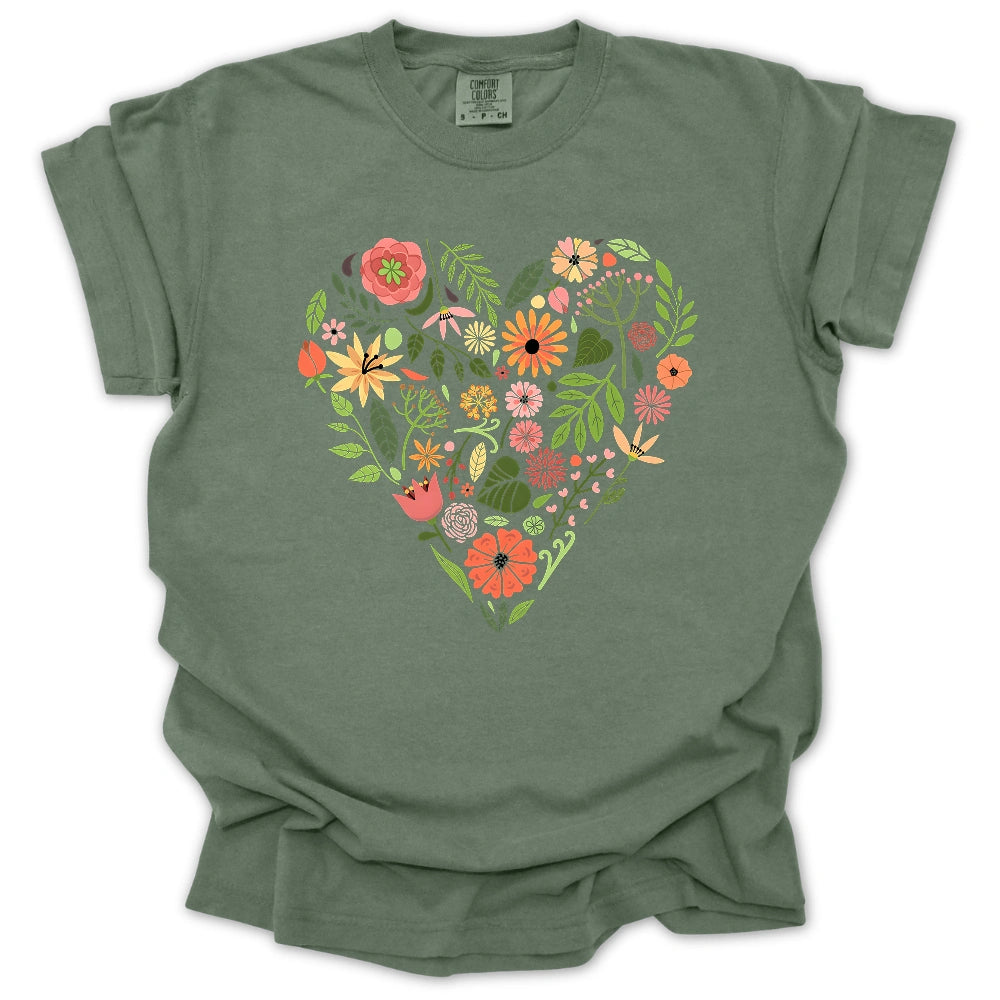 Wildflowers Heart T-shirt