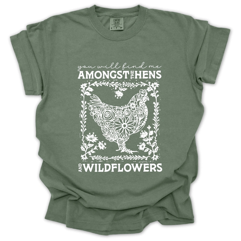 Hens And Wildflowers T-Shirt