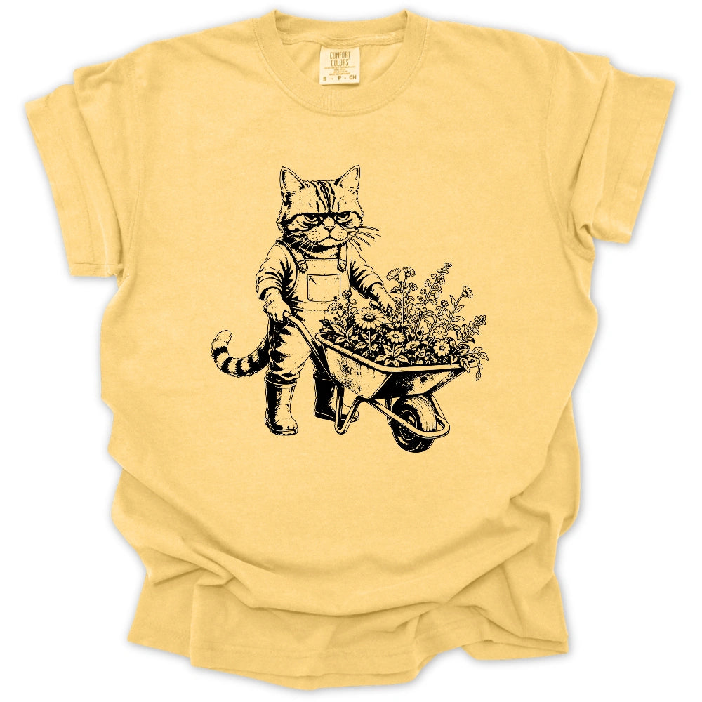 Grumpy Wheelbarrow Cat T-shirt