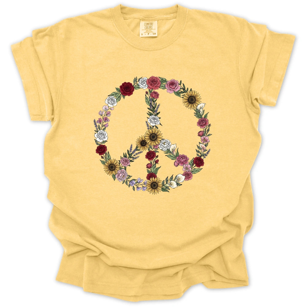 Peace Love Flowers T-shirt