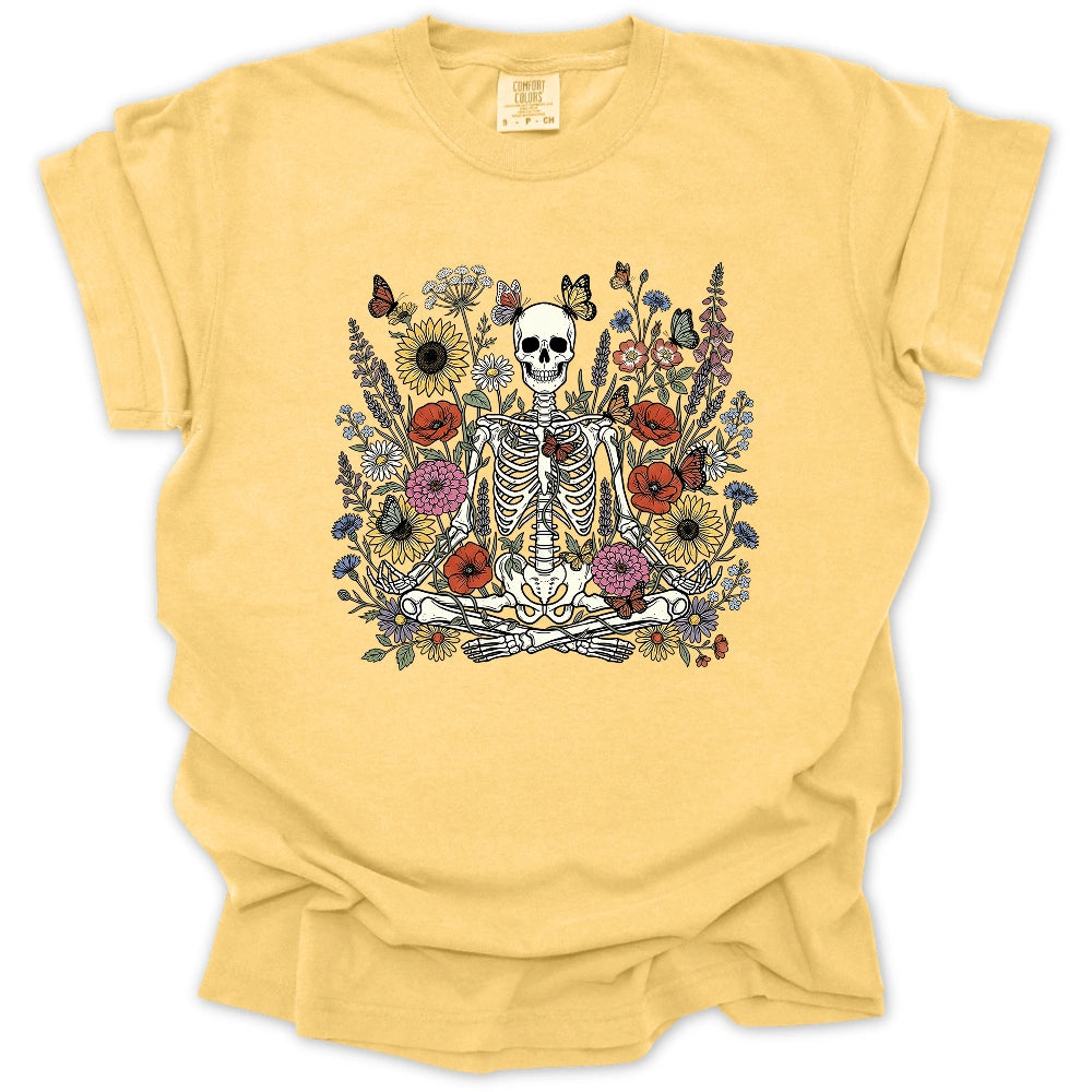 Skeleton in Bloom T-shirt