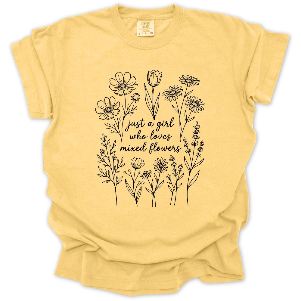 Who Loves Mixed Flowers T-shirt
