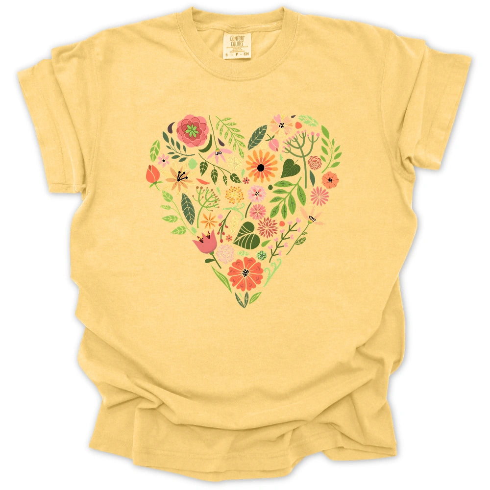 Wildflowers Heart T-shirt
