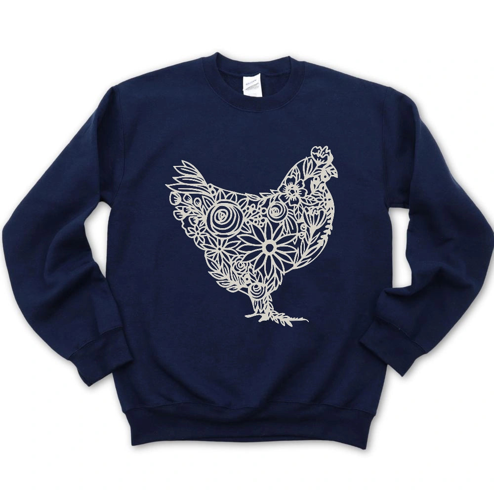 Garden Blossom Chicken Sweatshirt