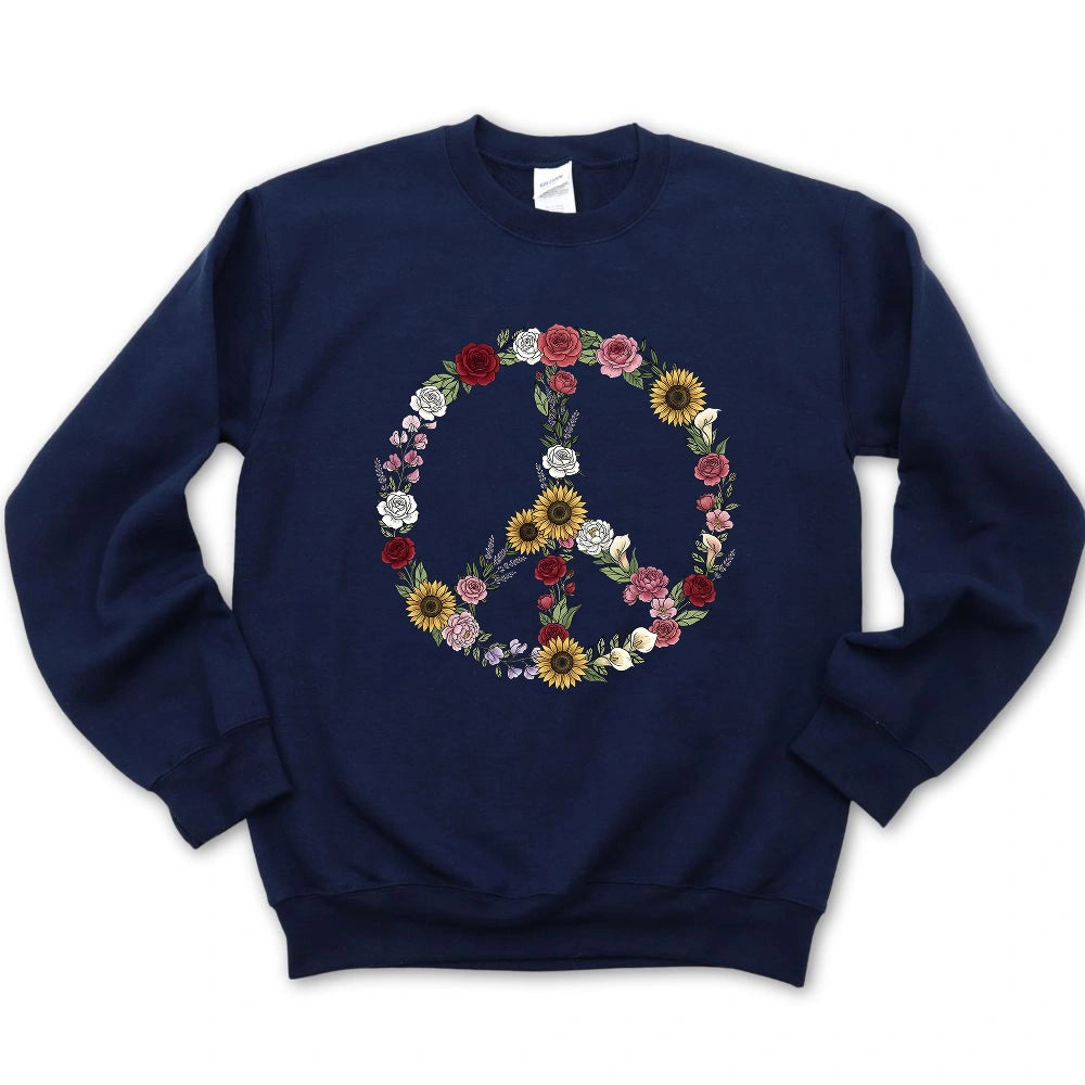Peace Love Flowers Sweatshirt