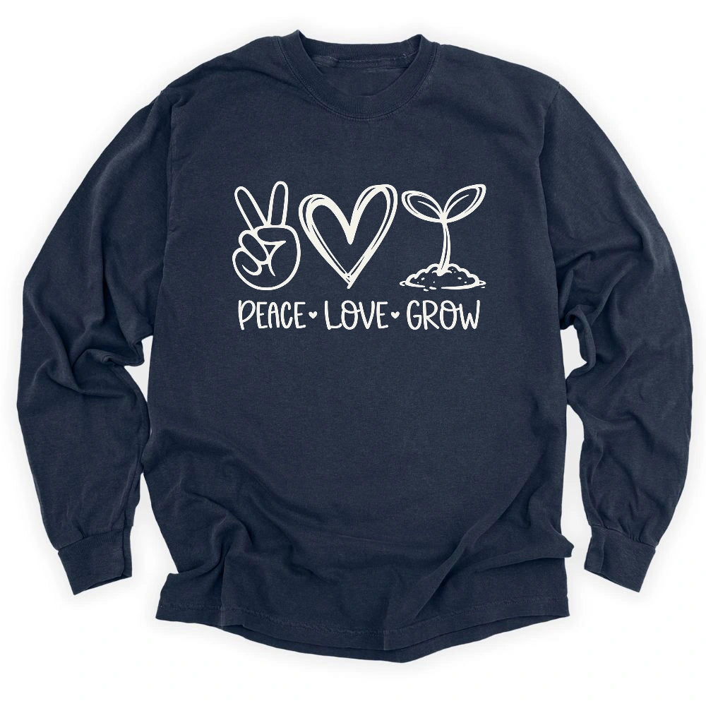 Peace Love Grow Long Sleeve T-shirt