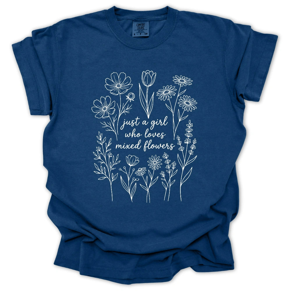 Who Loves Mixed Flowers T-shirt