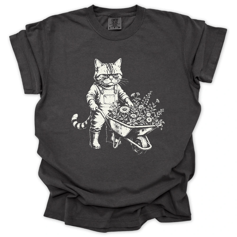 Grumpy Wheelbarrow Cat T-shirt
