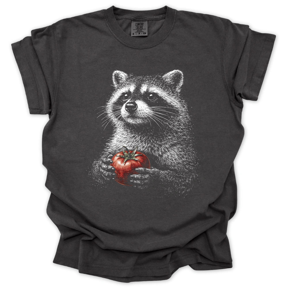 Raccoon & Tomato T-shirt