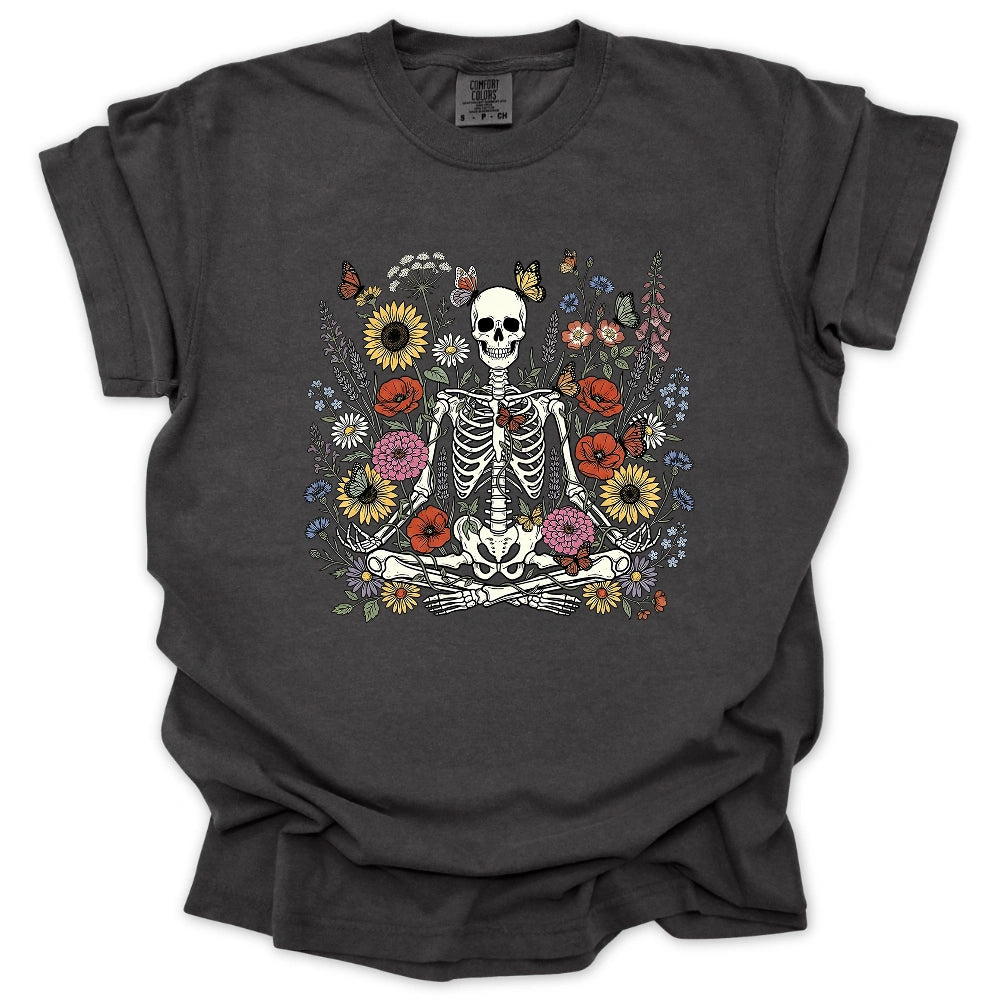 Skeleton in Bloom T-shirt