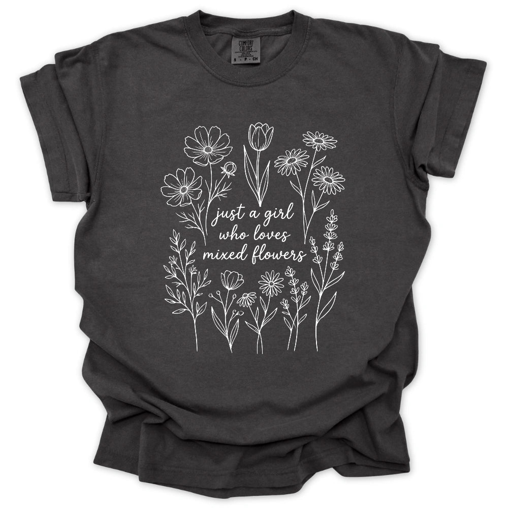 Who Loves Mixed Flowers T-shirt