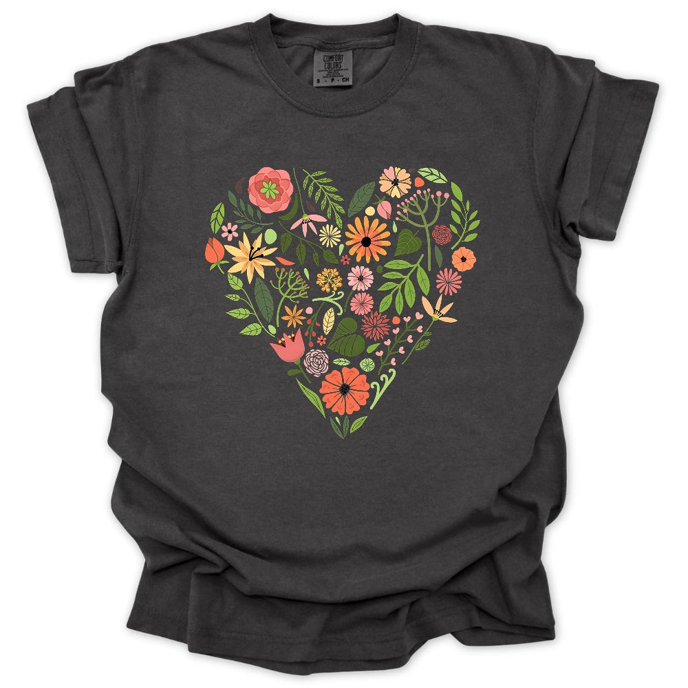 Wildflowers Heart T-shirt