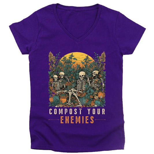 Compost Your Enemies Lady V-neck