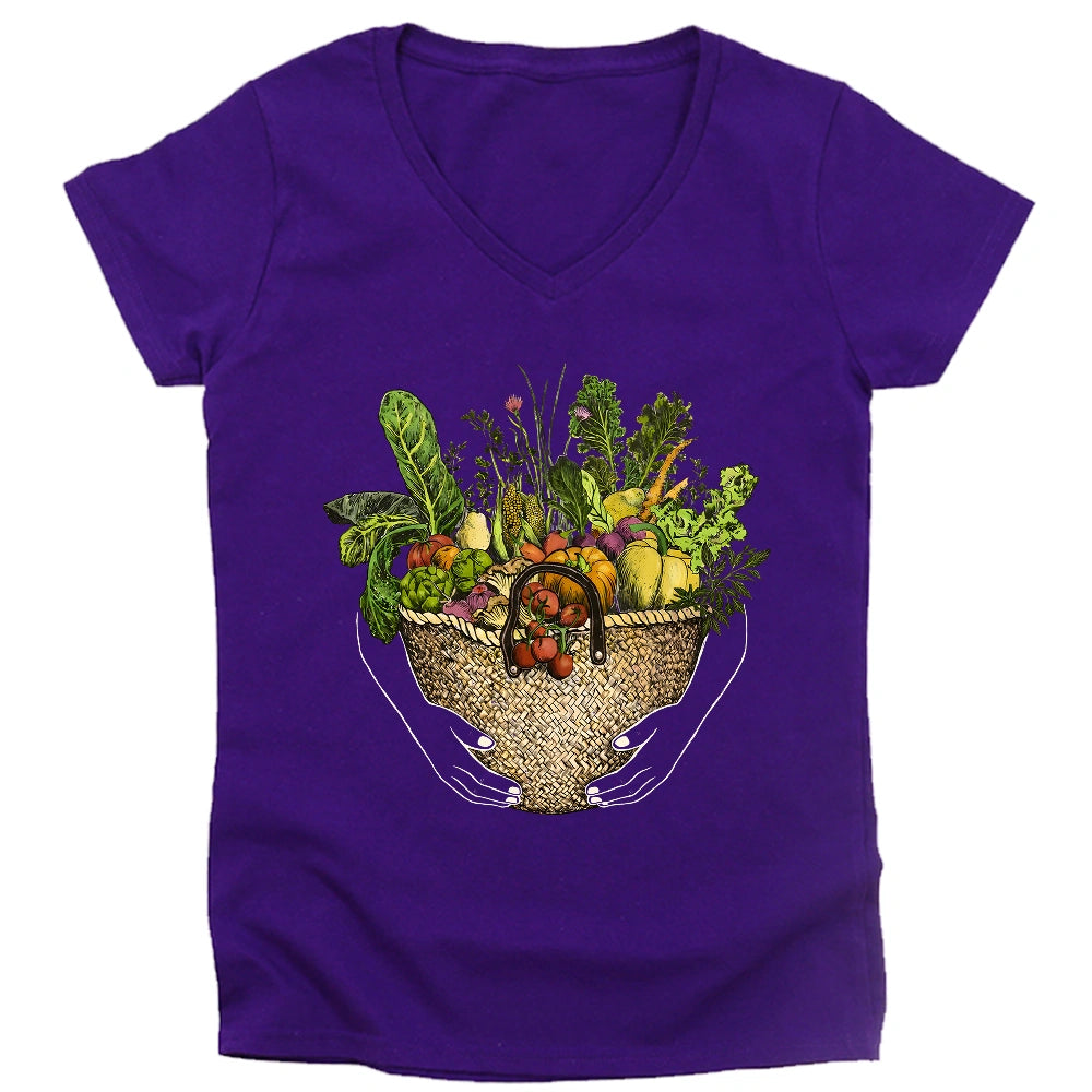 From Garden to Basket Lady V-neck