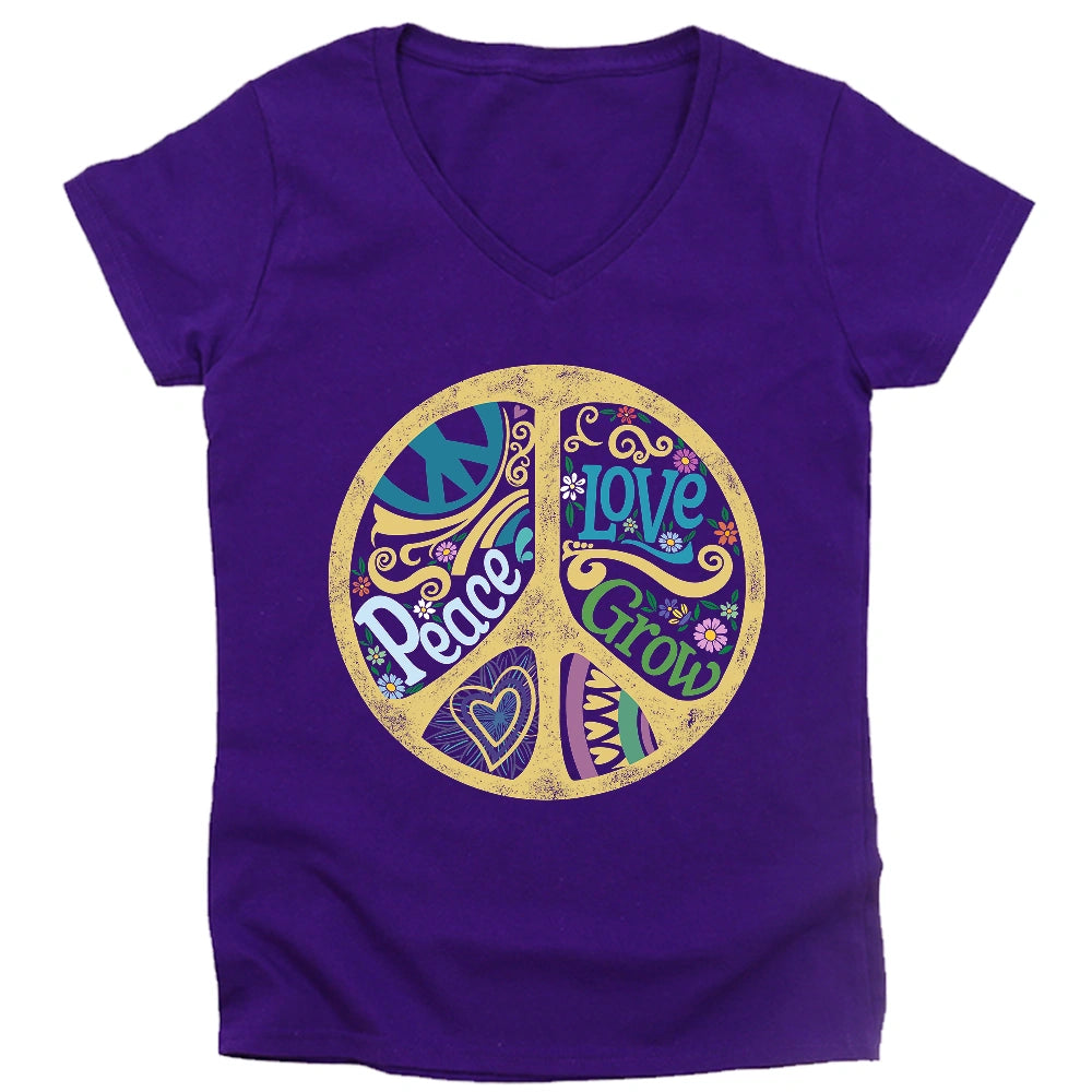 Grow Your Peace Lady V-neck